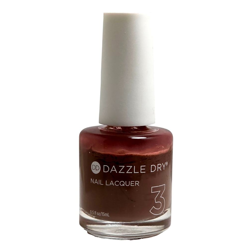 Dazzle Dry Nail Lacquer #468 Chic Brown Polish 0.5oz Salon Formula